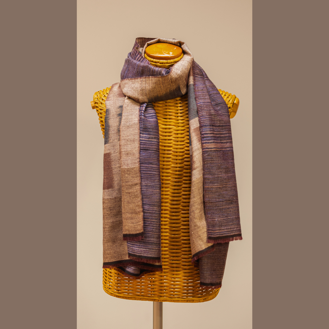 IKAT Pashmina Stole - AMBER 200x100 CM