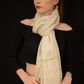 Undyed Hand Embroidered Pashmina - FLURTY 200x100 CM