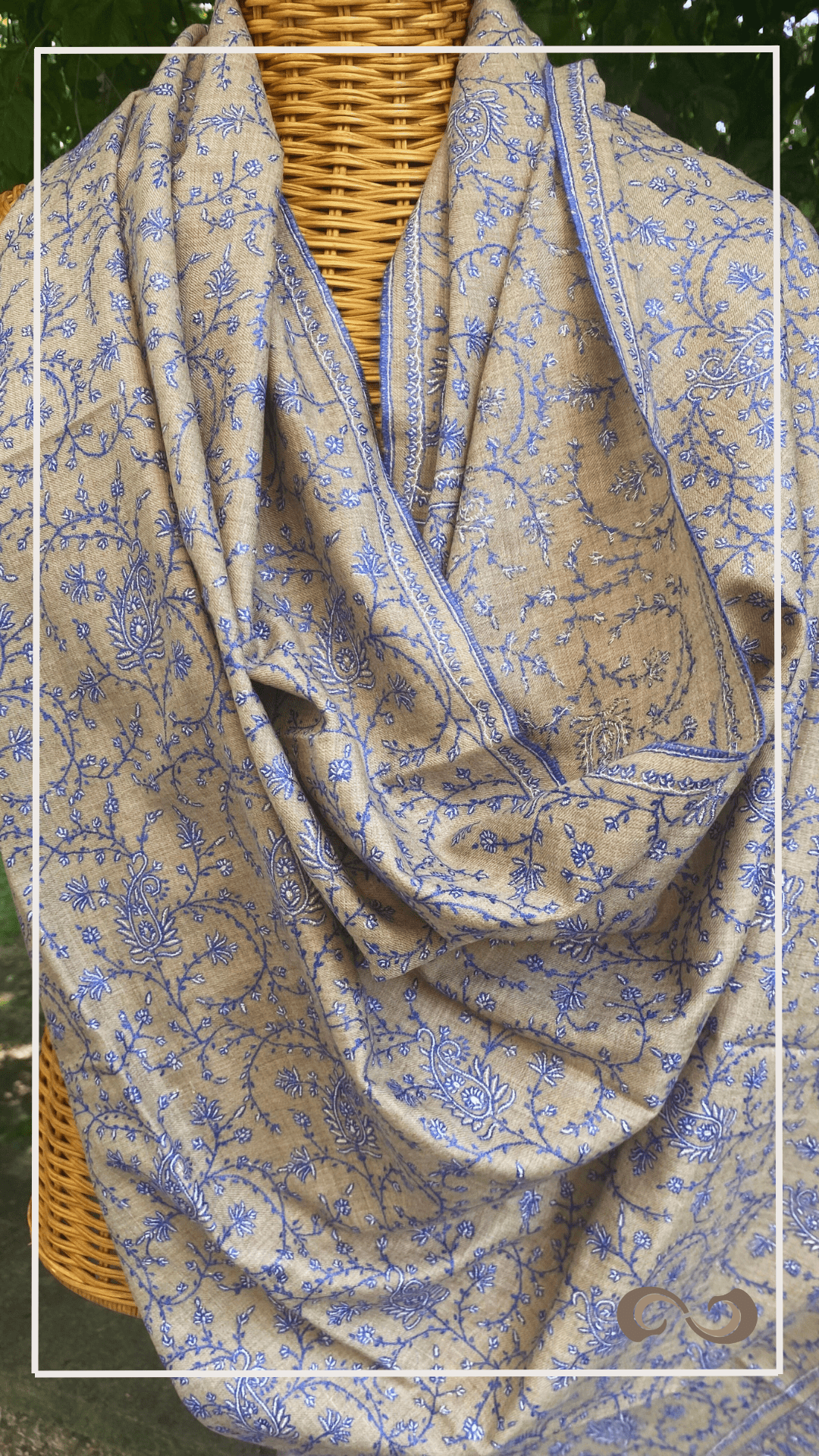 Jaal Pashmina - NEEL 200x100 cm Indus Weavers