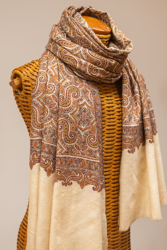 Gorgeous Jamawar Pashmina Shawl - STELLA - 200x100 cm