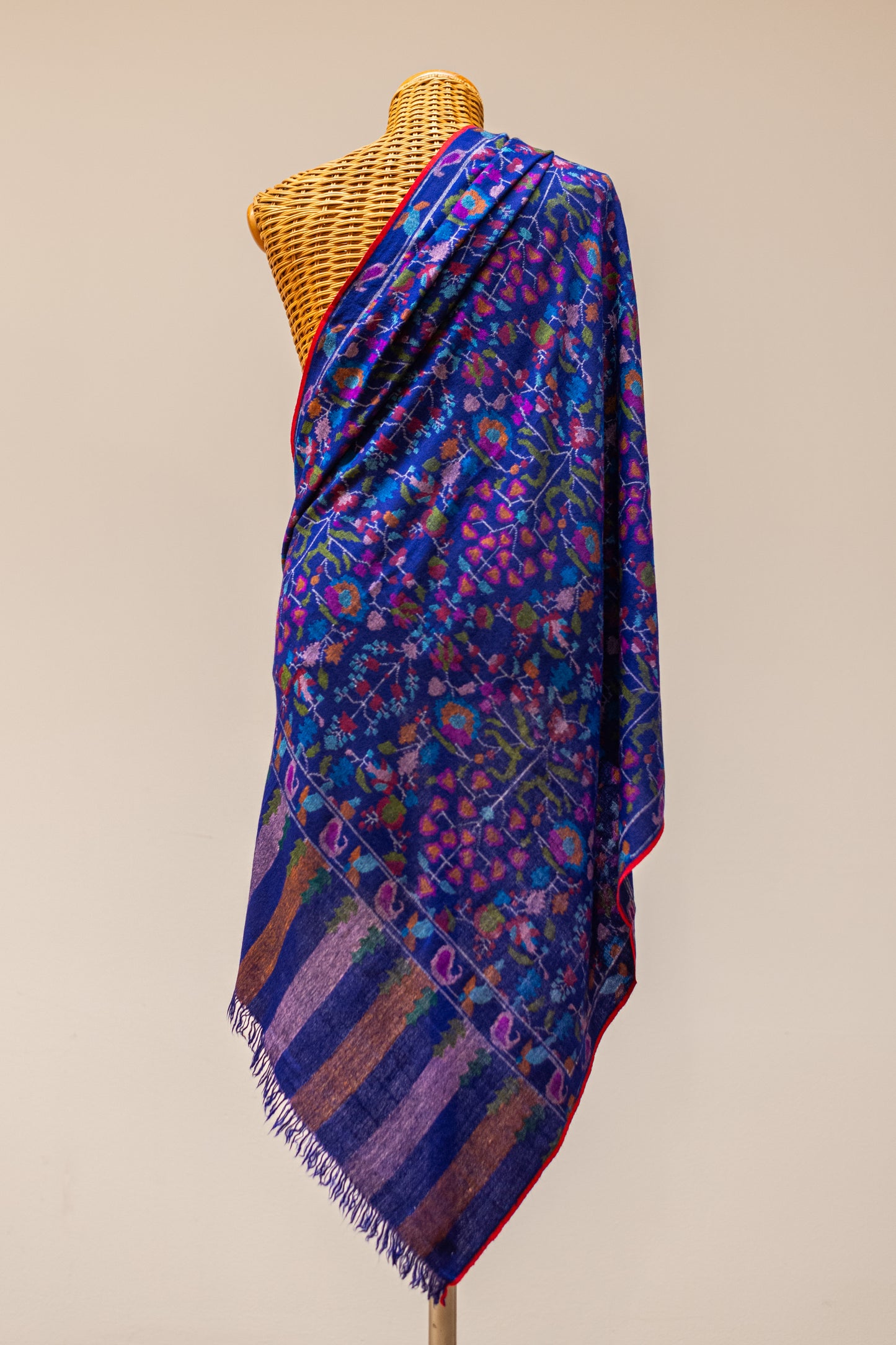 Kashmir Kani Jamawar Pashmina shawl - KAIA - 200x100 cm