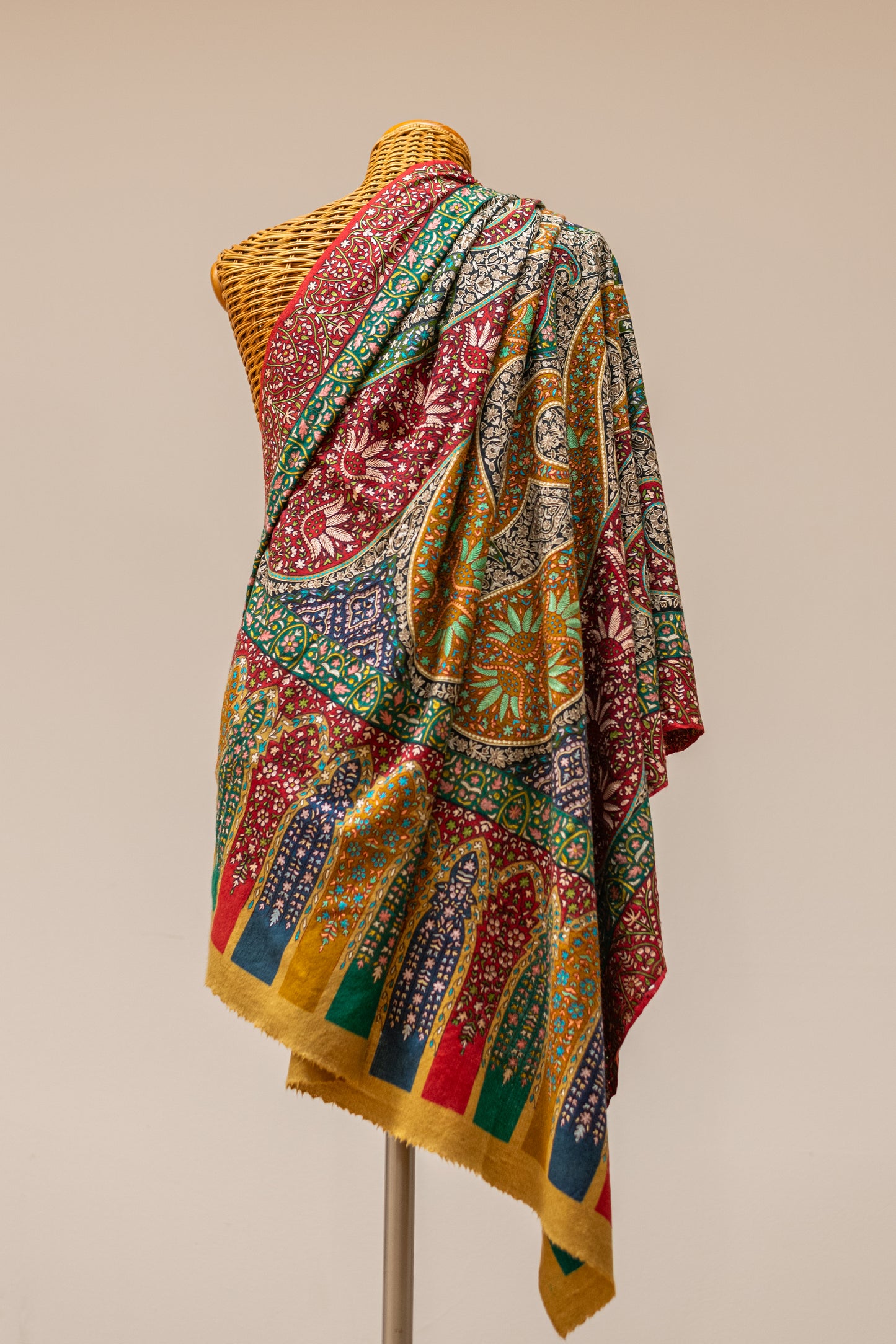 Kalamkari Pashmina - RANEE 209x102 cm