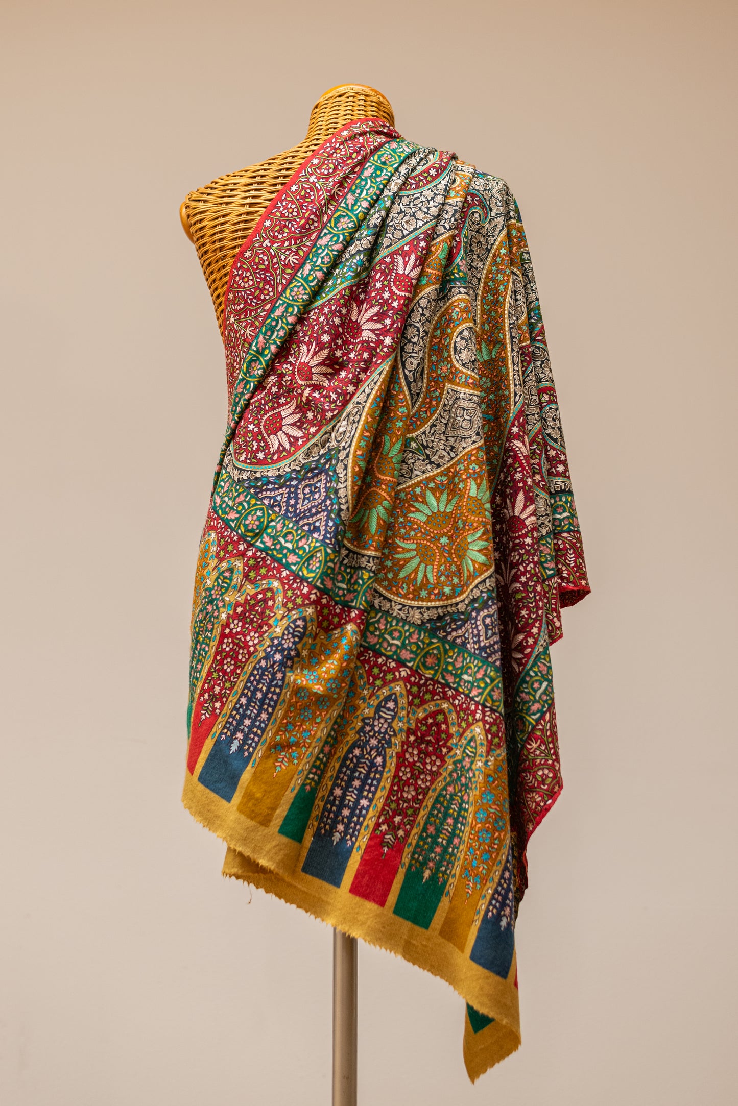 Kalamkari Pashmina - RANEE 209x102 cm