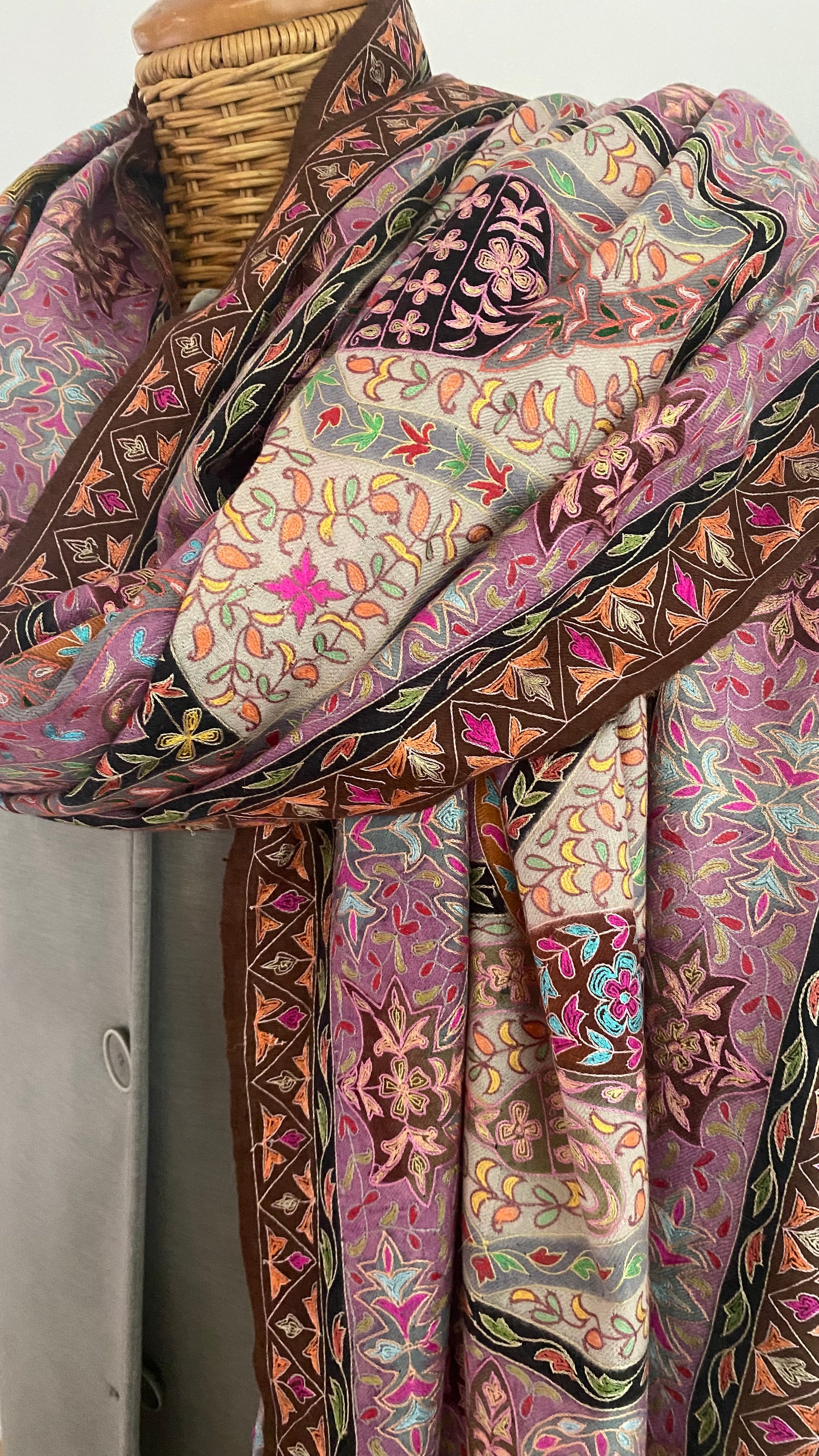 Kalamkari Pashmina - MANDALA 200x100 CM Indus Weavers