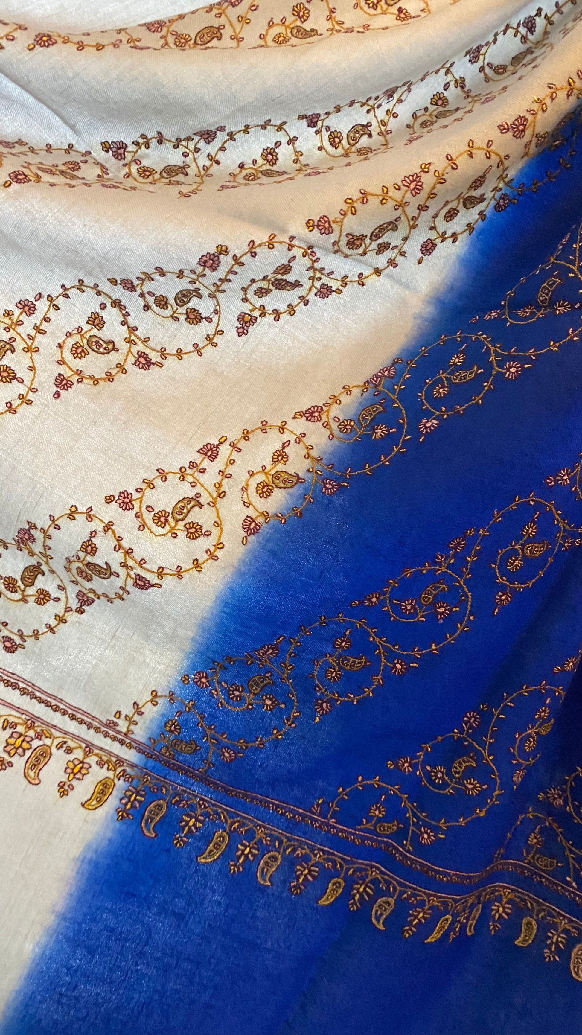 SOZNI Pashmina - SAPPHIRE 200x100 CM Indus Weavers