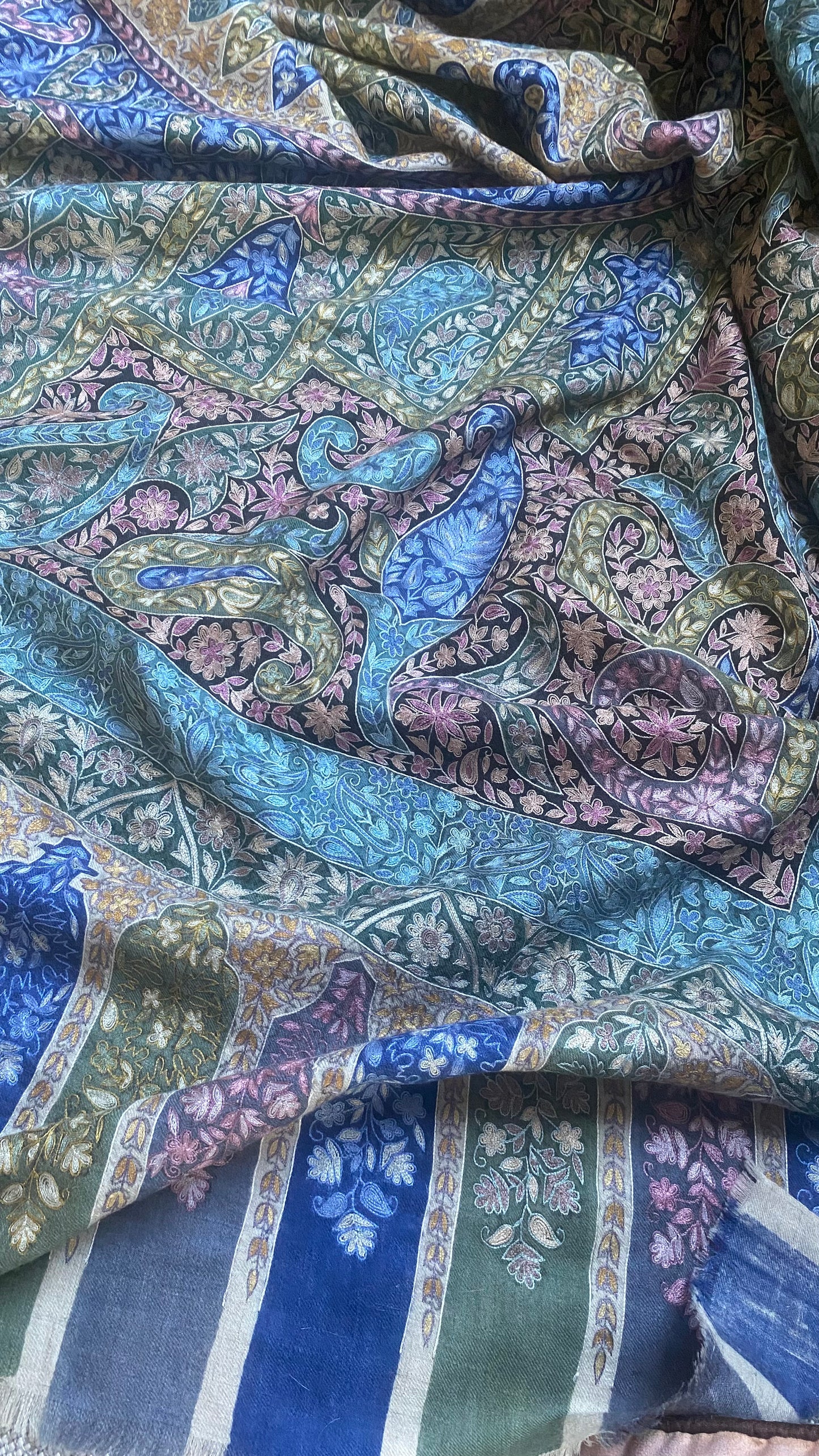 Kalamkari Pashmina - REGINA 209x102 cm Indus Weavers