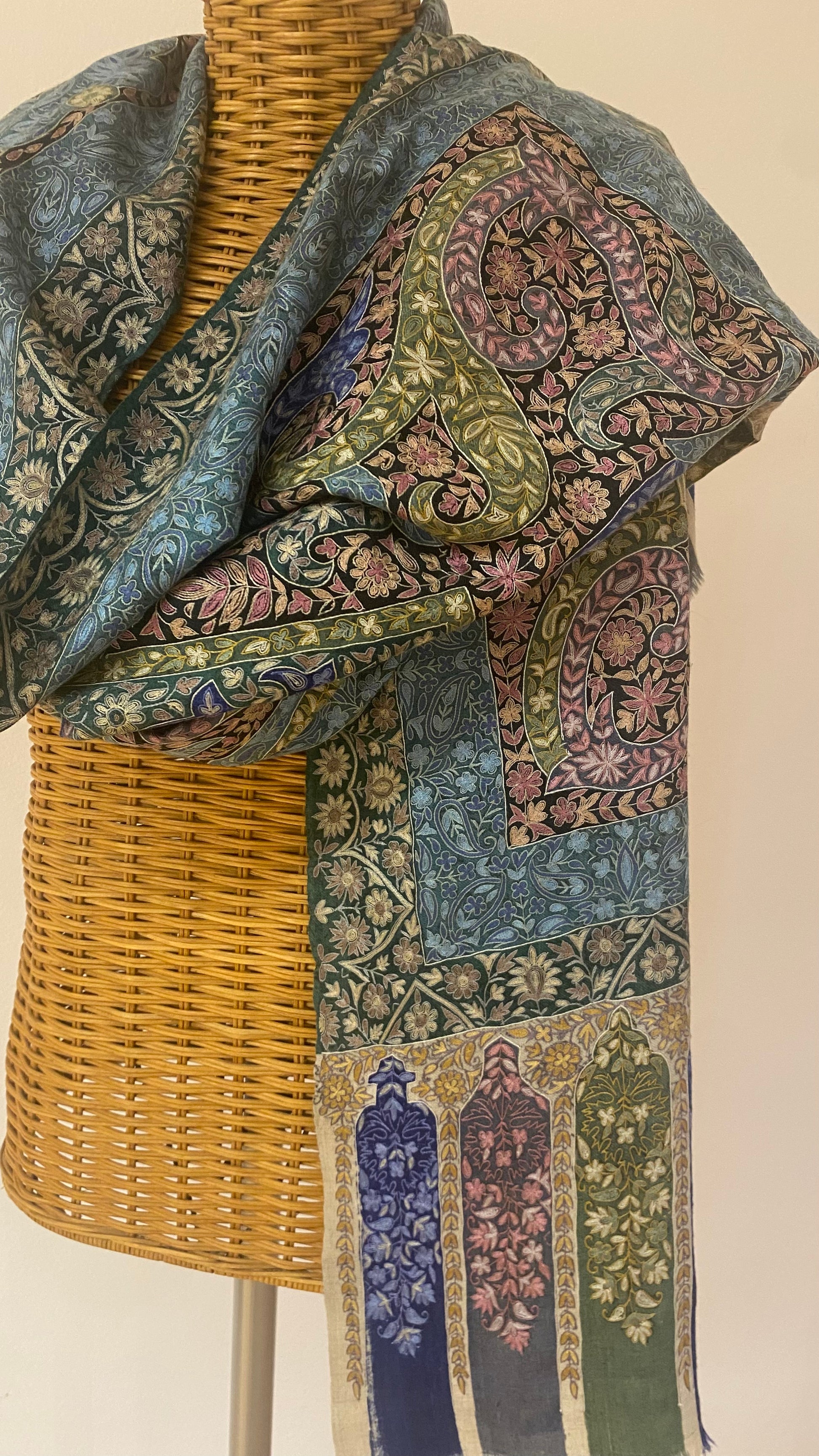 Kalamkari Pashmina - REGINA 209x102 cm Indus Weavers