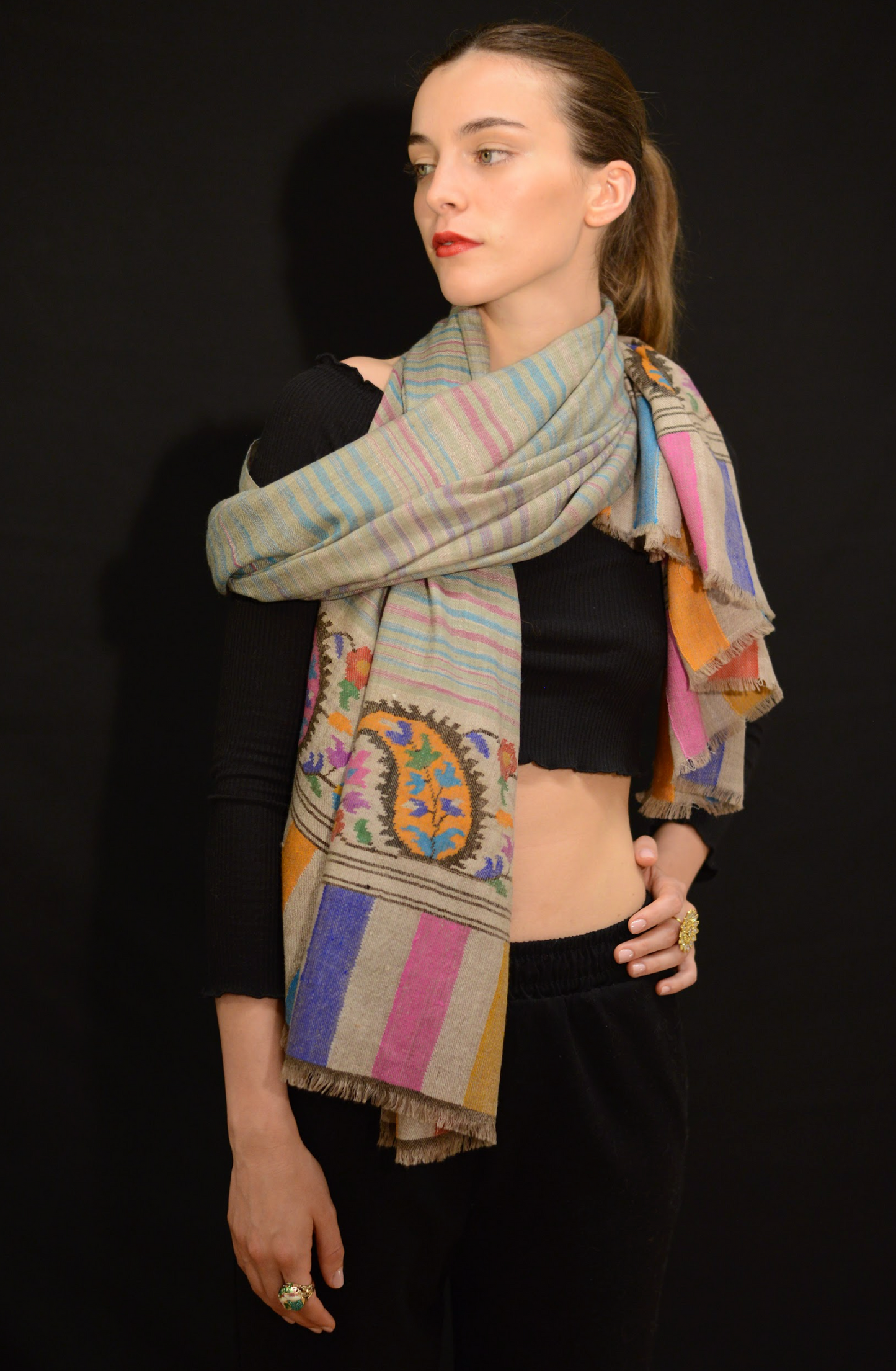 Kani Pashmina KHADI - 200x100 CM